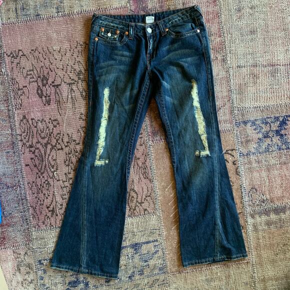 TRUE RELIGION size 31 Joey Destressed JEANS! AMAZING CONDITION! style 04503 - Picture 1 of 7